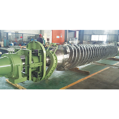 SOLID WASTE TREATMENT ROTARY BOTTOM FURNACE DISCHARGE DEVICE